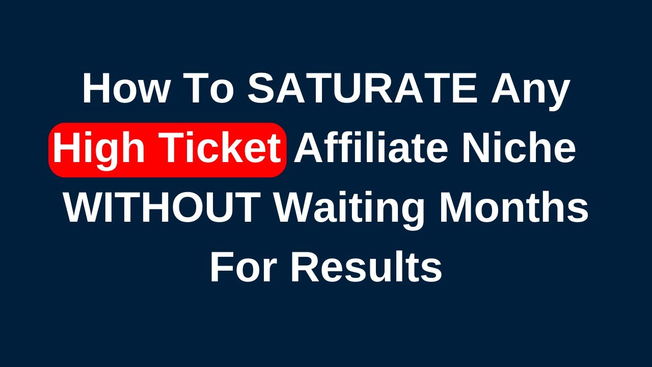 How to Saturate ANY High Ticket Affiliate Niche With AI (Step by Step Tutorial)